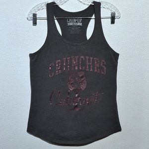 Chin Up Apparel Crunches & Cabernet Racerback Tank